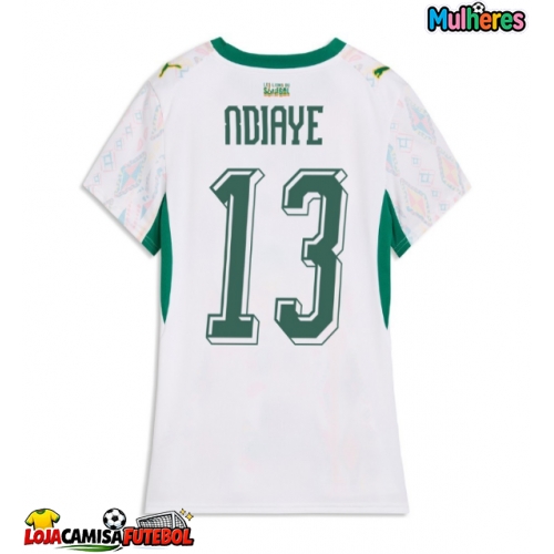 Camisa de Futebol Senegal Iliman Ndiaye #13 Equipamento Principal Mulheres Mundo 2026 Manga Curta